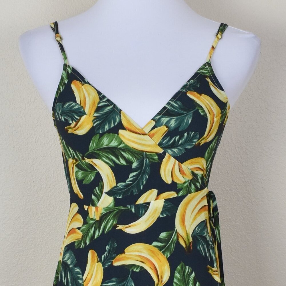 Show Me Your Mumu Meghan Wrap Banana Print Dress - S - Picture 2 of 9